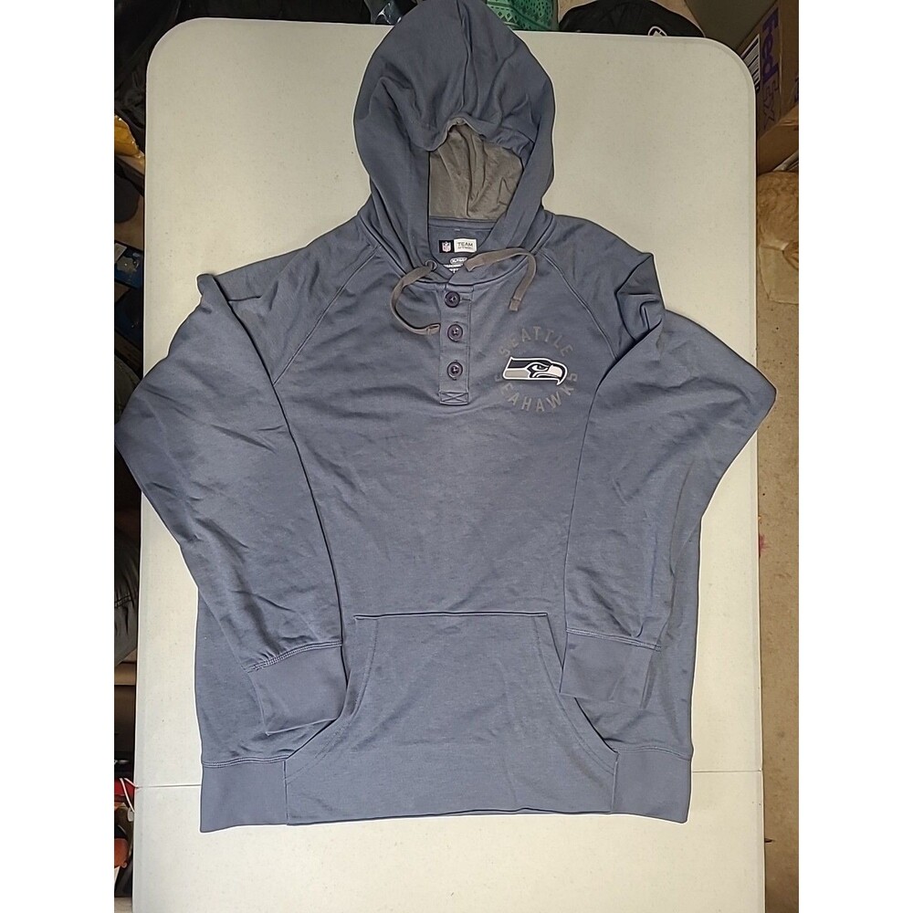 Seattle Seahawks Gray Hooded Lightweight Sweatshirt Hoody XLarge(BB35)